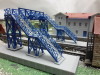 Diorama Plastico Ferroviario costuito artigianalmente con stazione e galleria completo di impianto elettrico