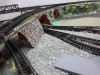 Diorama Plastico Ferroviario costuito artigianalmente con stazione e galleria completo di impianto elettrico